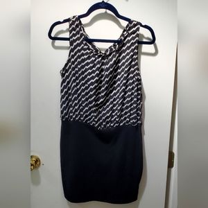 Janette Black and white mini dress